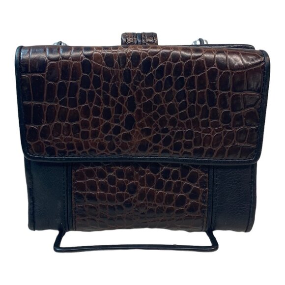 Brighton Leather Brown and Black‎  embossed Wallet - Picture 2 of 3